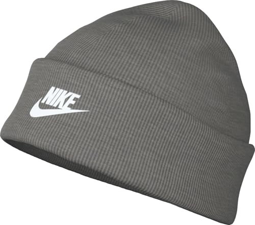 Nike Unisex U Nk Peak Beanie Tc FUT F24 L Kappe, Dk Grey Heather/White, One Size