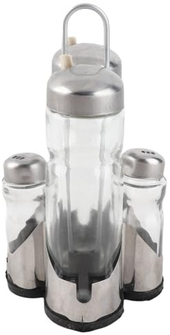 4-in-1 Gewürzhalter-Set mit Caddy-Ständer für Küche, Restaurant und Bar