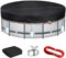 PATWING Wetterfeste Poolabdeckung Rund Ø 493 Für Ø450-488cm Pools, UV-resistente Poolplane für INTEX & BESTWAY Pools, Drahtseil und Spannschloss zur Sicherung (493*30cm (Mit Stahlseil & Seilspanner))