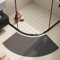 FCS Bathroom Gebogene Duschmatte Halbrund Weiche Kieselgur Badematte, wasserabsorbierend, schnell trocknend, rutschfeste Kieselgur Matte, Badteppich für Rundduschen(Size:40 * 75cm,Color:h)
