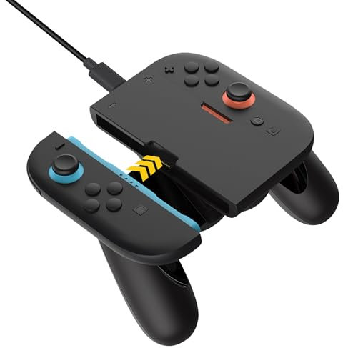 NEWZEROL Chargeur Manette Adaptateur Compatible avec Switch 2, Ultra-légère, Charge en Cours de Jeu, Support de Charge Joystick avec Indicateur de Charge LED