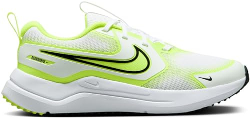 Nike Kinder Cosmic Runner (GS) Straßen-Laufschuhe, White/Volt/Black, 36