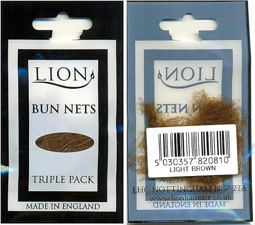 Bun Hair Nets Dance Ballet Equestrian Sleek Cover - Pack 3, 15, 30 - Light Brown