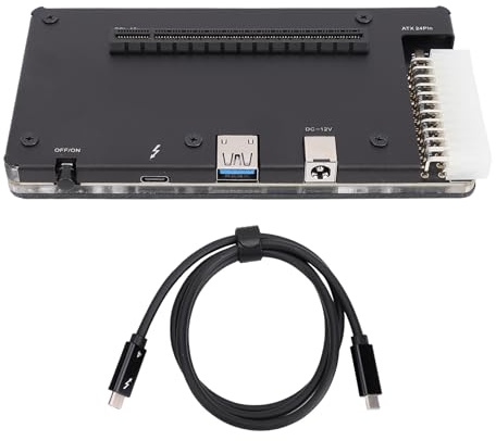 XUMIUZIY EXTERNAL GPU DOCK, 4 EGPU Gehäuse PCIe 16x Slot für Grafikkarten, mit 1 M Kabel für Laptops Kleine PCs und Handheld Konsolen