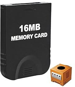 Carte mémoire de jeu 16 Mo (251 blocs), carte mémoire Game at Cube, cartes mémoire Game-at-Cube compatibles avec Nintendo Wii Kit d'accessoires de console d'origine (noir)