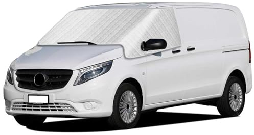Auto Windschutzscheiben Abdeckung für Mercedes-Benz Vito W447 2014-2025, Faltbare Externe Thermo Scheibenabdeckung Windschutzscheibenabdeckung Frontscheibenabdeckung