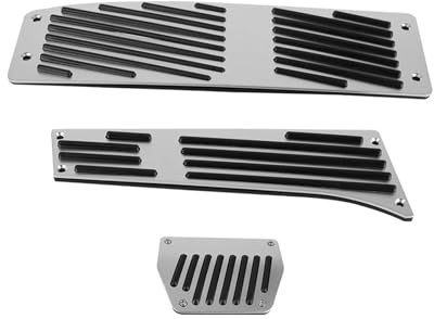 Silberne Autopedale, kompatibel mit BMW X1 M3 E30 E36 E39 E46 E87 E90 E91 E92 E93, Auto-Styling, modisches Autozubehör, Aluminiumlegierung(3Pcs AT)