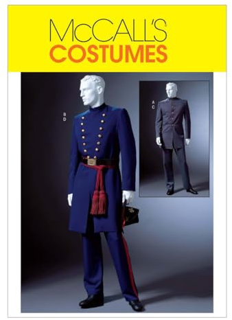 McCall's Patterns M4745 Size XM Small - Medium - Large Men's Civil War Costumes, Pack of 1, White
