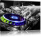 Pixxprint DJ bei der Arbeit am Plattenteller B&W, Größe: 80x60cm, Leinwandbild, fertig gespannt, Wandbild, Dekoration, Kunstdruck, kein Poster