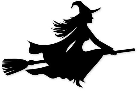 easydruck24de Aufkleber Hexe auf Besen I 15 cm I Schwarz I Auto-Aufkleber Motorrad Moped Roller Notebook Laptop I außenklebend wetterfest I kfz460