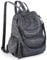 UTO Damen Rucksack PU Washed Leder Modischer Multifunktionsrucksack mit Quastendesign Lässige Schultertaschen vielen Kompartiment Reißverschluss Umhängetasche Rucksack Schule Schulrucksack Grau
