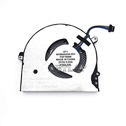 DBTLAP Nouveau CPU Ventilateur Refroidissement pour HP Pavilion 15-CC 15-cc708tx 15-CC715TX 15-CC710TX TPN-Q191 927918-001 Portable Ventilateur Refroidisseur