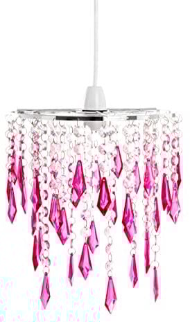 INNOTECK Cherry Ceiling Chandelier Acrylic Shade, Pink & Light Pink