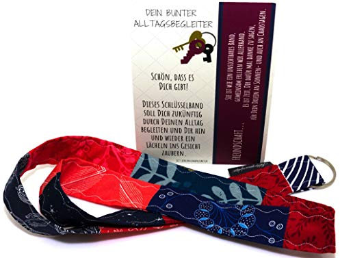 Lieblingsmanufaktur Schlüsselband und Karte als individuelle Geschenkidee - Dankeschön für die Freundschaft, das ein Lächeln ins Gesicht zaubert – unter Freundinnen von Herzen danke sagen