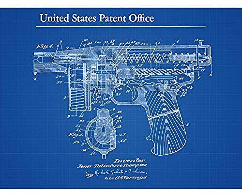 Artery8 Thompson Tommy Breech Mechanism Gun 1922 Detail 2 Patent Unframed Wall Art Print Poster Home Decor Premium Wand Zuhause Deko