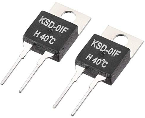 Interruttore di temperatura completamente aperto, KSD-01F, interruttore termico, termostato temperatura 40 ℃ N.O, 2 pezzi