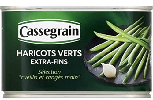 Cassegrain Haricots verts extra-fins, cueillis et rangés main - La boîte de 220g net égoutté
