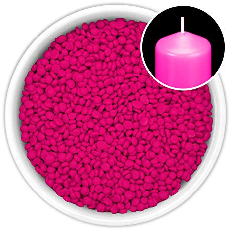 DistrEbution Neonmagenta Kerzenfarbe Wachsfarbe 10g zum Tauchen Neon Serie Magenta Made in Germany