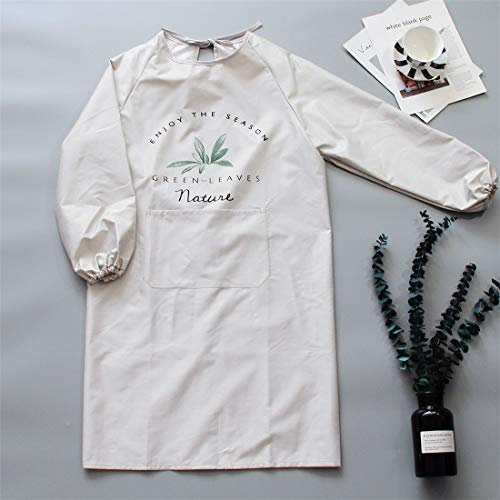 Xlabor Apron with Sleeves for Parents and Children Waterproof Anti-Oil Fabric Painting Apron with Pocket Kitchen Apron Bib Apron Cooking Apron Motif B Adult
