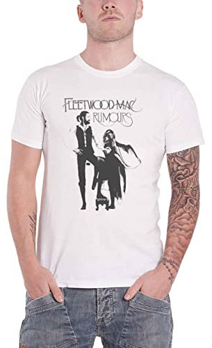 Fleetwood Mac Rumours Männer T-Shirt weiß XXL 100% Baumwolle Band-Merch, Bands