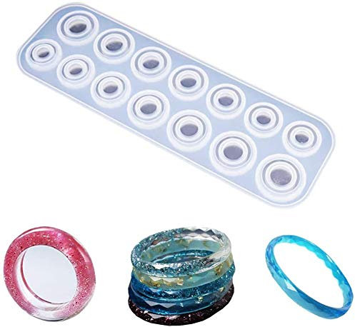 DUBENS Harz Finger Ring Silikonform alle Größen Silikon Ring Formen für Harz Gießen Schmuck Formen für DIY Schmuck Machen DIY Werkzeug Epoxid Harz Formen
