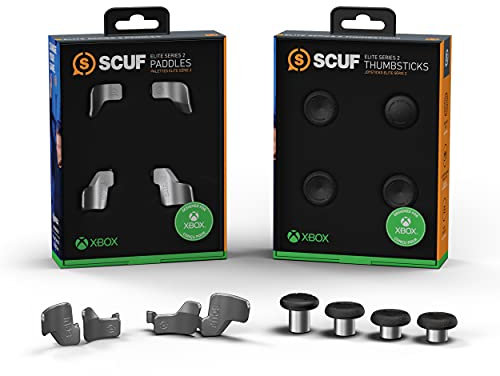 SCUF Elite Series 2 Paddles for Xbox Elite Series 1 & 2 + Elite Series 2 Performance Thumbsticks for Xbox Elite Series 2 | 4-Pack (Black)