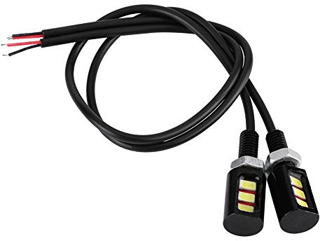 2pcs License Plate Light,12V Motorcycle License Number Plate Light,Universal Screw Bolt Lamp (white)