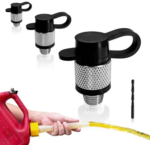 ZOOYL Gas Can Vent: 10-Second Easy Install, Fast Fuel Flow, 3-Pack, Durable Stainless Steel, Universal Fit, Bonus Silicone Cap Attachment
