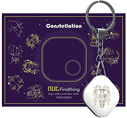Nutale Schlüsselfinder - Löwe Finden mit App Bluetooth, iOS und Android, Community Suchfunktion, Item Tracker Support Fernbedienung Wallet Tracker Gute Idee für Ihre verlorenen Gegenstände Wassermann