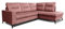 Robin Camel Ecksofa mit Schlaffunktion Bettkasten 5 Abnehmbare Rückenkissen Sofa L-Form Schlafsofa Freistehende Eckcouch Schlafcouch Wohnzimmermöbel Wohnlandschaft Schmutziges Rosa Rechts