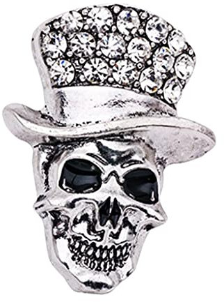 Sharplace Gothic Strass Brosche Totenkopf Abzeichen Anstecknadeln – Vintage Anzug Hemd Brosche Burtton für Accessoires