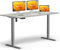 KRIEG HighDesk SMART Höhenverstellbarer Schreibtisch 140 x 80 cm I Silber + Grau - Elektrischer Sitz- & Stehtisch mit Tischplatte - Stehschreibtisch Elektrisch Höhenverstellbar