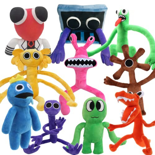 Benolls 10PCS Rainbow Friends Plüschtiere,Rainbow Friends Figuren,Horrorspiel Plüschpuppe,Kinder Party Favors Geschenke für Halloween Thanksgiving Weihnachten
