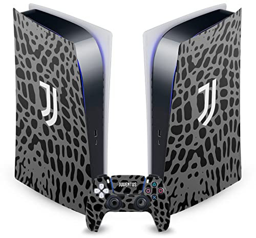 Head Case Designs Offizielle Juventus Football Club Tierdruck Kunst Vinyl Frontplatte Haut Gaming Aufkleber kompatibel mit Sony PlayStation 5 PS5 Digital Edition Console and DualSense Controller