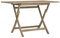 vidaXL Gartentisch Klappbar, Tisch für Terrasse Garten, Klapptisch mit Sonnenschirmloch, Gartenmöbel Garten Esstisch, Grau Massivholz Teak