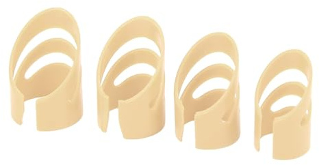 Ergonomische Bass Finger Picks S M L XL Gren Beige Komfortable Gitarrenfinger Plektren fr Bassgitarre