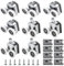 Curved Shower Door Rollers, 8pcs Shower Glass Door Rollers, 23mm Replacement Shower Door Wheels with Anti-Collision Block and Screws Chrome, Shower Roller Wheels for Curved Bathroom Showerroom Doors