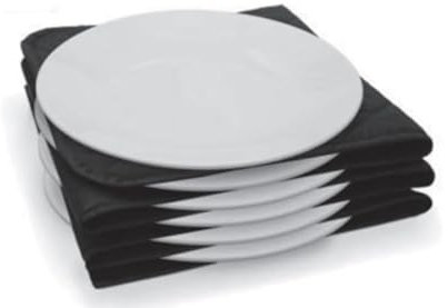 Moodzz Calentador de platos eléctricos – Platos máx. 10 Ø32 cm – Para mantener calientes los platos - Funda de algodón lavable desmontable - 200 W - Cable extra largo de 175 cm - Negro