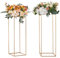 VEVOR Portafiori Cubico Colonna 2 Pezzi Matrimonio Rettangolare in Metallo Dorato Centrotavola per Matrimonio Altezza circa 80 cm, Espositore per Fiori per Eventi Nozze Decorazione di Feste Matrimonio