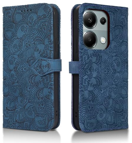 Succtopy Custodia Xiaomi Redmi Note 13 Pro 4G Portafoglio in Premium PU Pelle Libro Cover Protettiva Stand Caso con [Slot Schede] [Magnetica Chiusura] Case Xiaomi Redmi Note 13 Pro 4G Blu