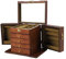 TFIANYNI 5 Schichten Schmuckaufbewahrung Holz Mit Spiegel, Braun Schmuckkasten Holz Vintage Schmuckkästen, Abnehmbare Schubladen, Für Ringe, Ohrringe, Armbänder Etc (Typ 1)