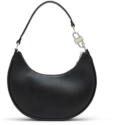 Steve Madden Damen Shoulder Bag Lohan Crescent Umhängetasche, Schwarz