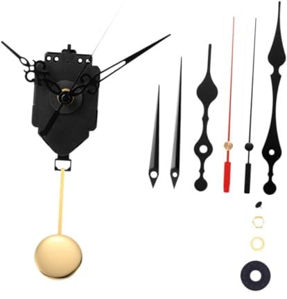 perfk Uhrwerksatz mit Pendel, DIY Uhrwerke, batteriebetrieben, Wanduhrwerk, Quarzwerk geräuschlos, Uhrenersatzteile für DIY Uhr, #E