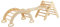 COSTWAY 3 in 1 Toddler Climbing Frame, Kids Wooden Climber Toys Set with Arch, Reversible Ramp, Indoor Montessori Play Gym for Boys Girls 1 Years Old+ (Natural)
