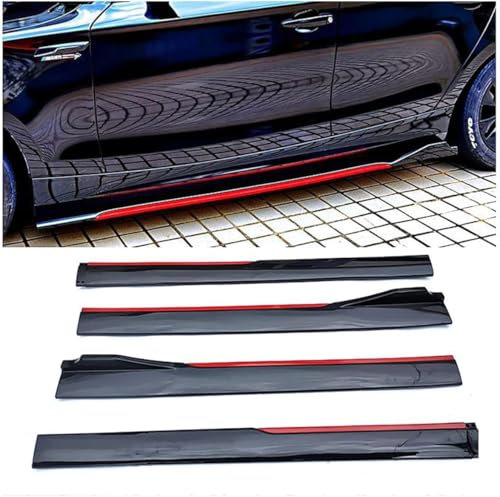 Auto Seitenschweller für BMW 4 Series 5 Series F32 G22 F36 F33 G23 G26 E60 F10 G30 F07 F11, Seitenrock Flügel Kratzfest Diffusor Separator Zubehör,A/Blackred