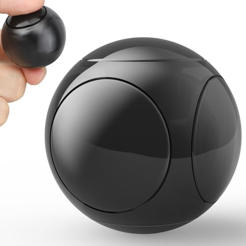 Cool Stress Ball Fidget Spinners For Kids Adults, Metal Handheld Gadget Kinetic Desk Toy Finger Hand Spinner Fingertip Gyro Goody Bag Fillers Fun Idea Gift