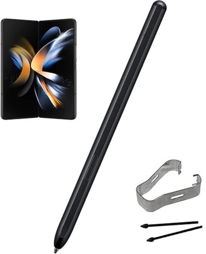 Galaxy Z Fold 3 4 S Pen Fold Edition S Pen pour Samsung Z Fold 3 4 Fold Edition Stylus Pen Remplacement pour Samsung Galaxy Z Fold 3 4 5G + 2 pointes/stylet (noir)