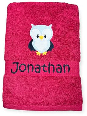 Eulen Handtuch mit Name, Handtuch, Sauna, Wellness, Duschtuch, Geschenk