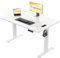 Flamaker Höhenverstellbarer Schreibtisch 120x80cm, 72-118cm Elektrischer Stehschreibtisch mit Kabelablage, Sitz-Steh-Gedächtnis-Bürotisch mit Kopfhörerhaken, Weiß
