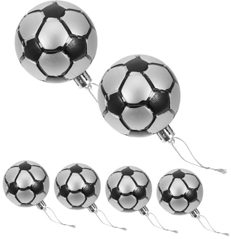 KONTONTY Weihnachtskugeln Kunststoff Fußball Hängende Christbaumkugeln 6cm Festliche Deko Für Baum Party Zuhause